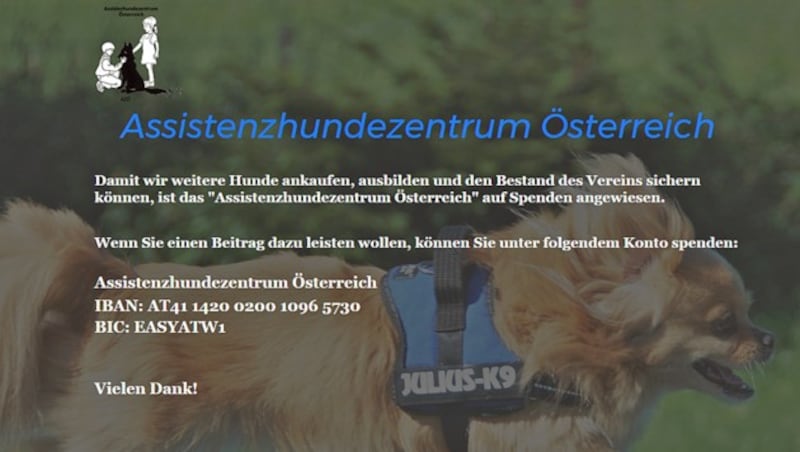 (Bild: Screenshot www.assistenzhundezentrum-oesterreich.at/)