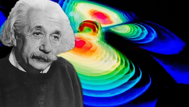 Albert Einstein sagte die Gravitationswellen (das Bild zeigt eine Computersimulation) vorher. (Bild: APA/dpa/Julian Stratenschulte, APA/dpaweb)