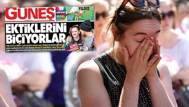 "Sie ernten, was sie säen", titelte die Erdogan-nahe Zeitung "Günes" nach dem Blutbad in Manchester. (Bild: Günes, AFP)