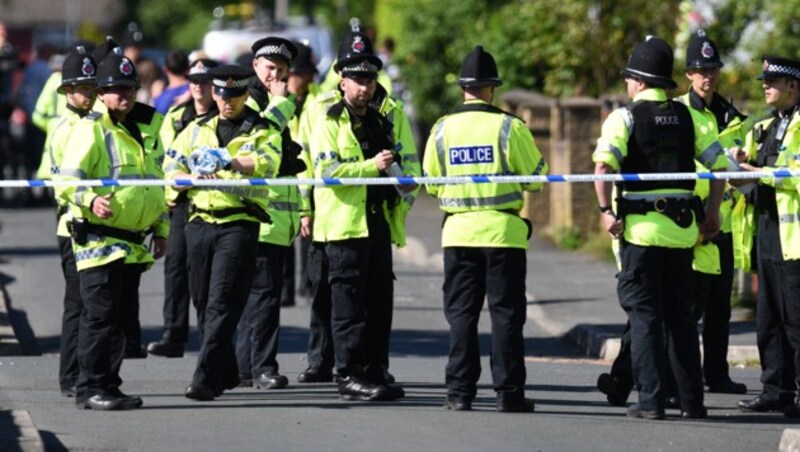 Das Gebiet um das Haus des Manchester-Attentäters wurde weiträumig abgeriegelt. (Bild: AFP)