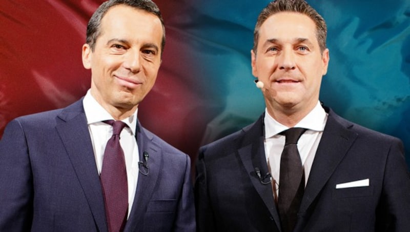 SPÖ-Chef Christian Kern und FPÖ-Vizekanzler Heinz-Christian Strache (Bild: APA/GEORG HOCHMUTH, thinkstockphotos.de)