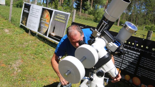 Ein Highlight der Science Days: Zwei Telskope zur Sonnenbeobachtung (Bild: Evelyn Hronek)