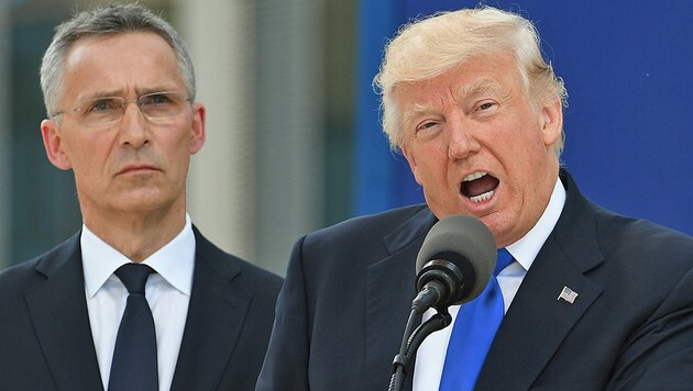 Trump mit NATO-Generalsekretär Jens Stoltenberg (Bild: AFP)