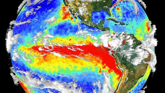 Satellitenaufnahmen von El Niño (Bild: NASA)