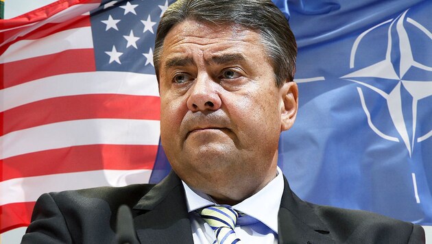 Gabriel mahnt zur Vorsicht bei der Beteiligung der NATO an der Anti-IS-Koalition. (Bild: AFP)