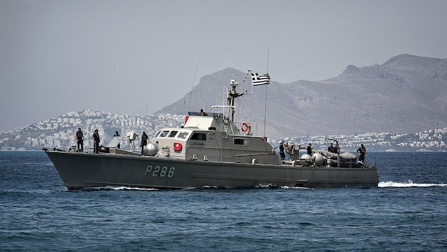 Ein Patrouillenboot der griechischen Küstenwache (Bild: AFP)