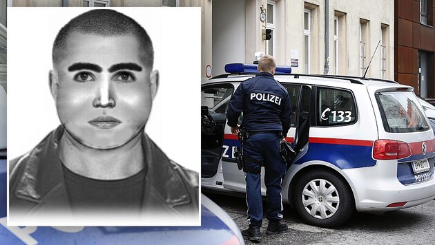 Die Polizei sucht per Phantombild nach diesem Mann. (Bild: APA/ROBERT JÄGER, LPD NÖ)