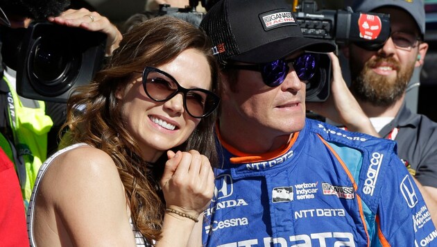 Scott Dixon mit seiner Ehefrau Emma (Bild: AP)