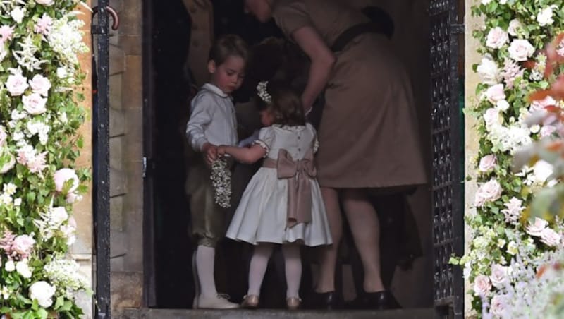 Prinz George und Prinzessin Charlotte übernehmen bei der Hochzeit ihrer Tante kleine Aufgaben. (Bild: AFP)