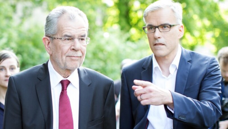 Alexander Van der Bellen und Lothar Lockl (re.) (Bild: APA/GEORG HOCHMUTH)