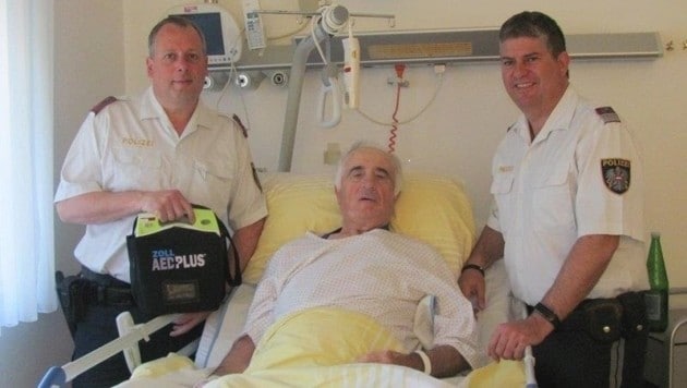 Der Pensionist (77) dankte seinen Schutzengeln im Spital. (Bild: LPD Burgenland)
