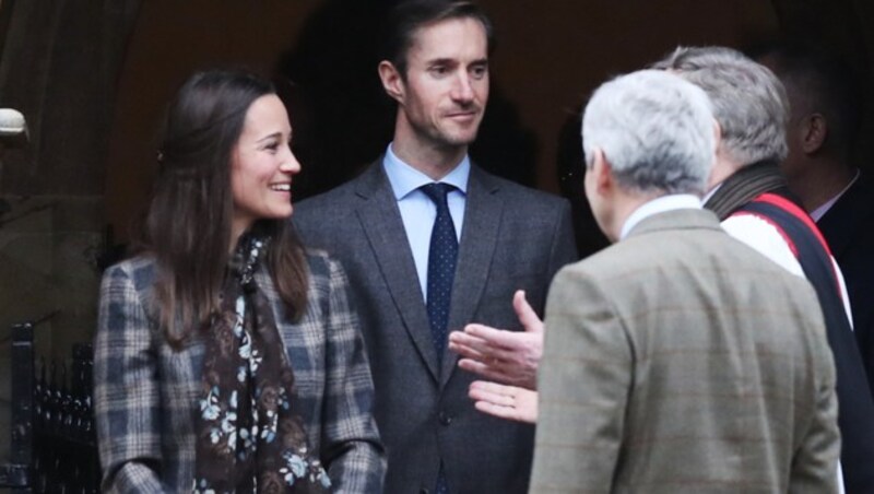 Pippa Middleton und ihr Verlobter James Matthews (Bild: AFP)