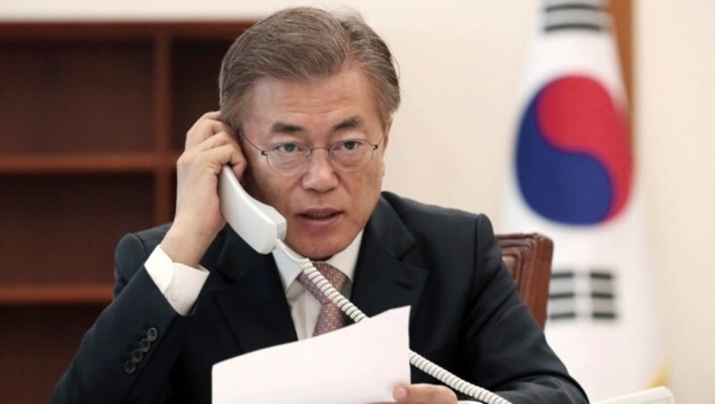 Südkoreas Präsident Moon Jae In (Bild: AP)