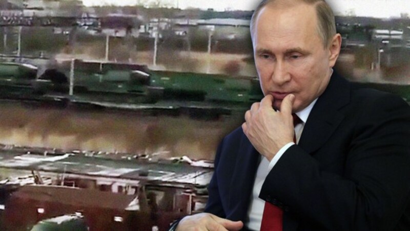 Russlands Präsident Putin hat seine Truppen an der Grenze zu Nordkorea verstärkt. (Bild: YouTube.com, AFP/DMITRI LOVETSKY)