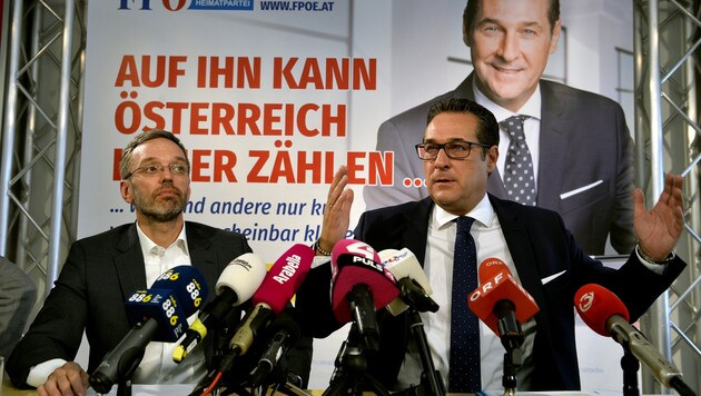 Heinz-Christian Strache und FPÖ-Generalsekretär Herbert Kickl (li.) (Bild: APA/Herbert Pfarrhofer)