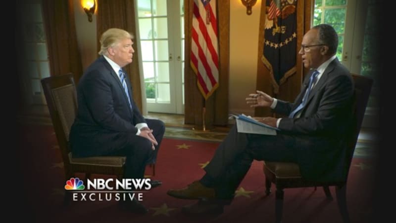 "Ich hätte ihn sowieso gefeuert", sagte Trump über die Entlassung Comeys. (Bild: NBC News)