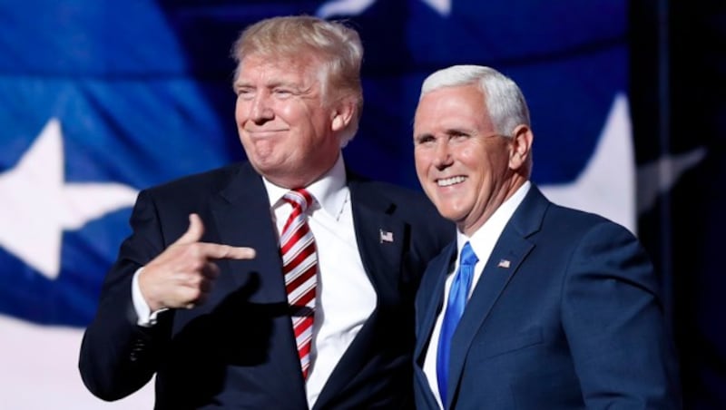 Präsident Donald Trump und sein Vize Mike Pence (Bild: AP)