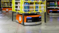 Ein Amazon-Transportroboter vom Typ Kiva (Bild: Amazon)