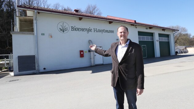 Hat diese Biogasanlage Zukunft? Hannes Hauptmann ist Sprecher der steirischen Betreiber. (Bild: Jürgen Radspieler)