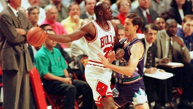 NBA-Superstar Michael Jordan - ein Kärntner stand ihm schon gegenüber: Erik Rhinehart. (Bild: AFP)