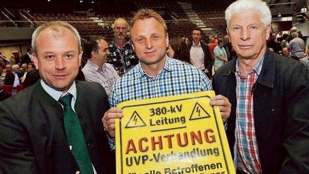 Adnets Bgm. Wolfgang Auer, Alex Sartory, Vize von Bad Vigaun und IG-Präs. Theo Seebacher. (Bild: Wolfgang Weber)