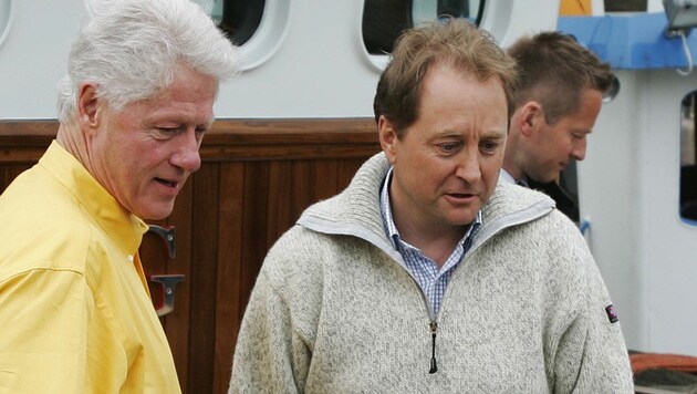 Kjell Inge Rokke mit Bill Clinton (Bild: AFP)