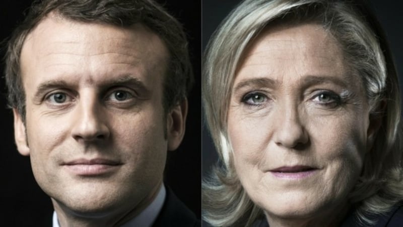 Frankreich wählt: Emmanuel Macron oder Marine Le Pen (Bild: AFP)