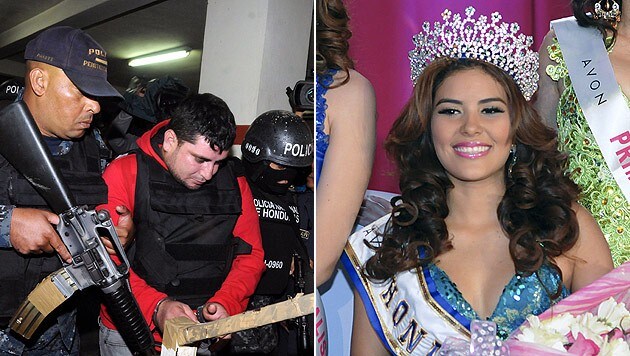 Plutarco Ruiz, der Mörder der Schönheitskönigin, im Gerichtsgebäude in Honduras (Bild: APA/EPA/STR)