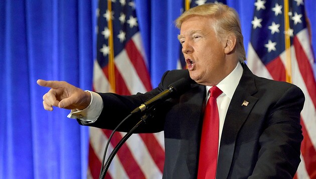 Auch US-Präsident Donald Trump hat ein gestörtes Verhältnis zur Medienlandschaft. (Bild: APA/AFP/TIMOTHY A. CLARY)