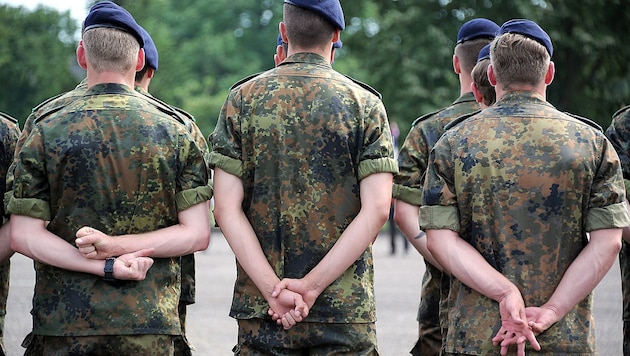 Bundeswehrsoldaten in der Kaserne Illkirch in Ostfrankreich. (Bild: AFP)