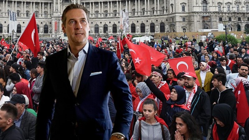 Heinz-Christian Strache ist für strengere Kontrollen von Doppelstaatsbürgerschaften. (Bild: APA/HERBERT P. OCZERET, APA/GEORG HOCHMUTH)