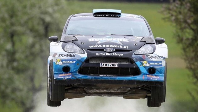 Der "Raser" im Ford Fiesta WRC war wieder nicht zu halten: Neubauer gewann auch in der Oststeiermark (Bild: GEPA)