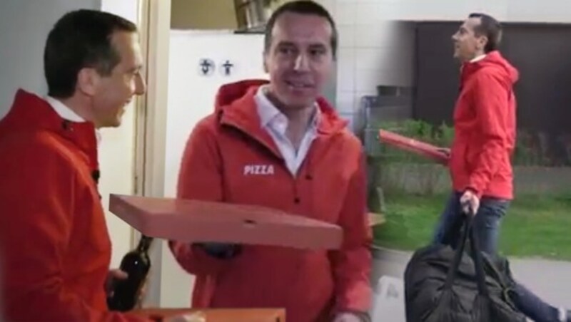 Christian Kern als "Pizza-Kanzler" (Bild: YouTube.com)