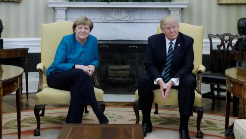 Die deutsche Bundeskanzlerin Merkel und US-Präsident Trump (Bild: AP)