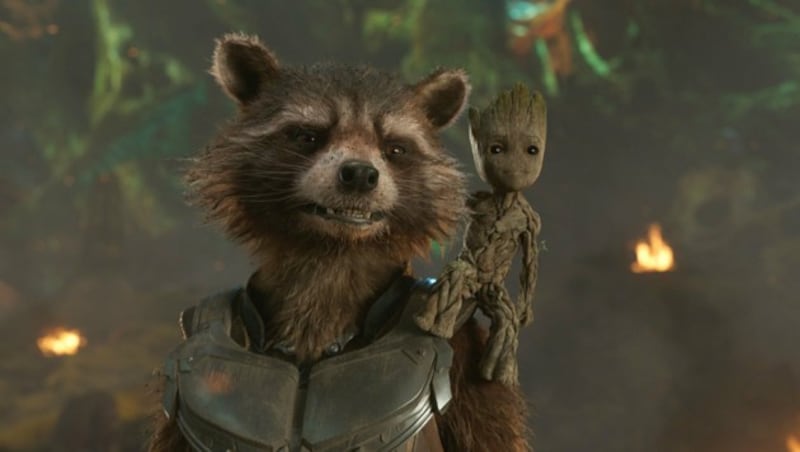 Waschbär Rocket und der sprechende Baum Groot (Bild: Marvel Studios 2017)