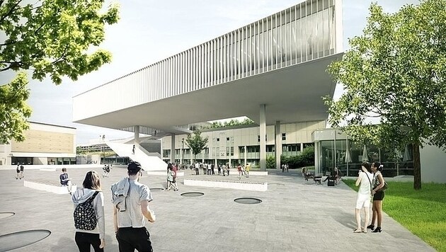 So soll das Campus-Gebäude der Linzer Medizin-Fakultät einmal aussehen (Bild: Kepler Uni-Klinikum)