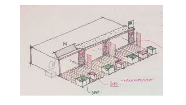 Skizze der Häuser, die von der HTL Villach geplant worden sind. (Bild: Enerieforum Kärnten)