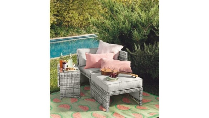 Outdoor-Teppich mit Ananasprint (Bild: Depot)