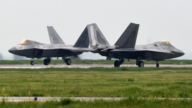 US-Kampfjets vom Typ F-22 Raptor (Bild: AFP/Daniel Mihailescu)