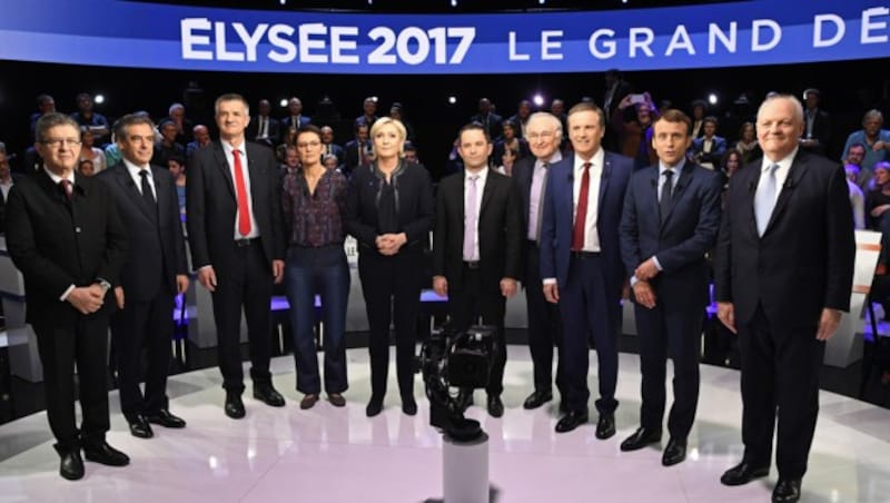 Die Kandidaten für die Präsidentschaftswahl in Frankreich (Bild: AFP)