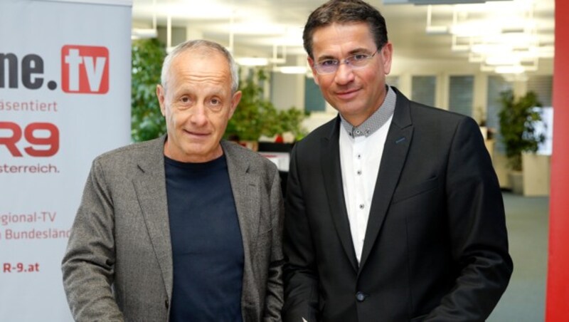 Peter Pilz im krone.at-Livetalk mit Moderator Gerhard Koller (Bild: Reinhard Holl)