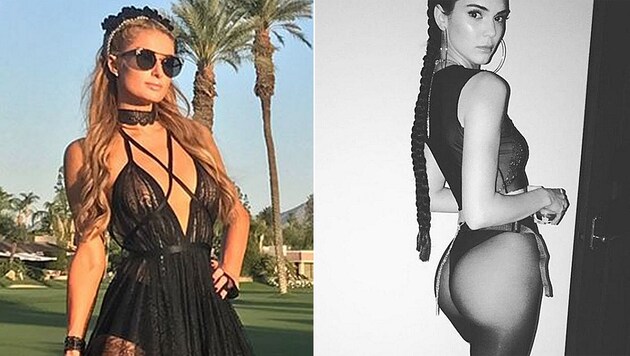 Paris Hilton und Kendall Jenner feierten sehr freizügig am Coachella-Festival. (Bild: instagram.com/parishilton, instagram.com/kendalljennersnapchats)