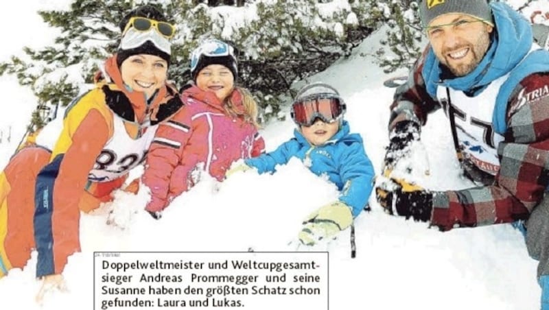 Sogar Andreas Prommegger und Familie konnten der Schatzsuche nicht widerstehen. (Bild: Gerhard Schiel)