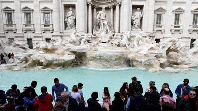Der Trevi-Brunnen in Rom ist ein wichtiger Touristenmagnet in der Ewigen Stadt. (Bild: AFP)