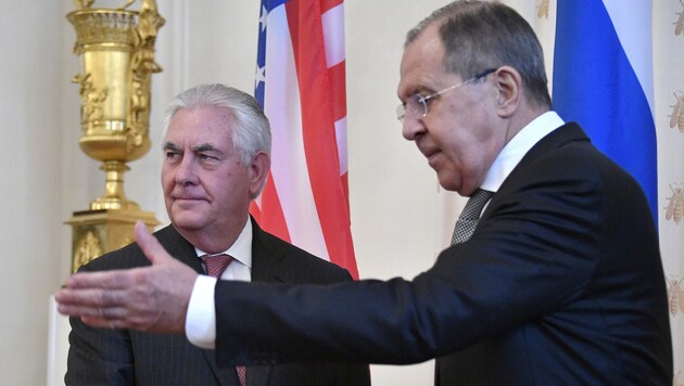 US-Außenminister Rex Tillerson (links) und sein russischer Amtskollege Sergej Lawrow (Bild: AFP)