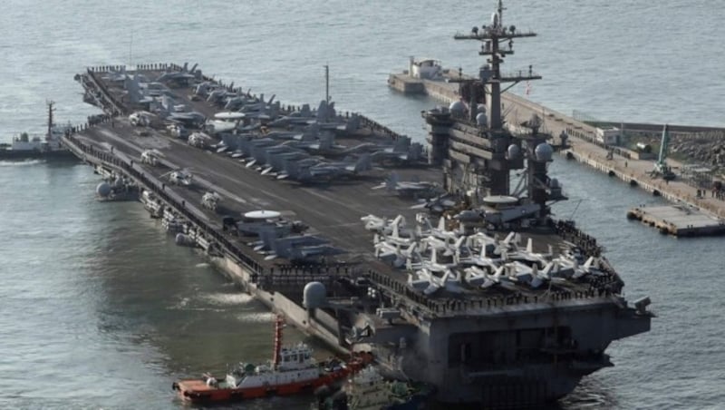 Die "USS Carl Vinson", die in den Westpazifik beordert wurde (Bild: Associated Press)