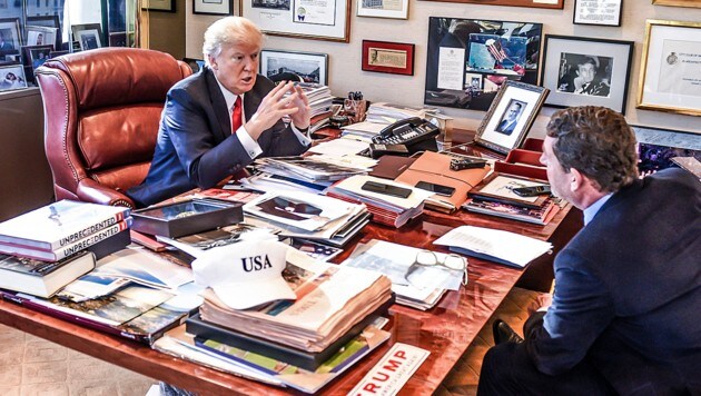 Kai Diekmann bei "Mister President" Donald Trump (Bild: Daniel Biskup/"Bild")