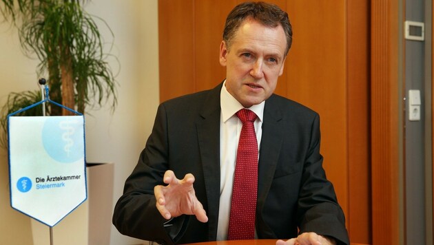 Ärztekammer-Präsident Herwig Lindner, seit 2012 im Amt, stellte sich seiner ersten Wahl (Bild: Jürgen Radspieler)