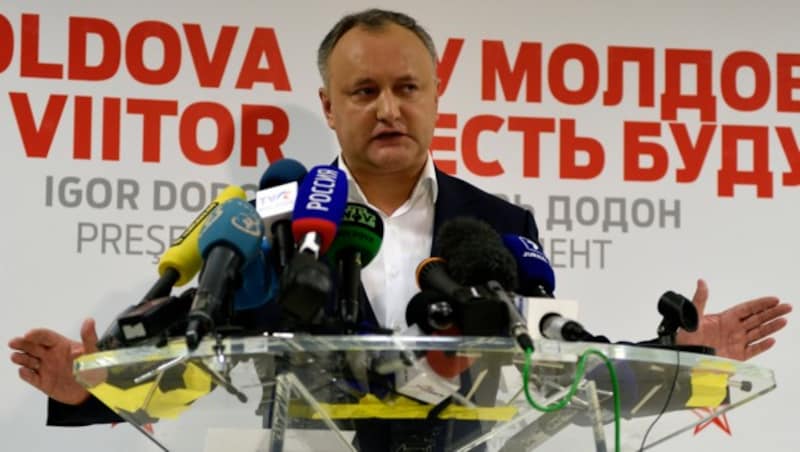 Moldawiens Präsident Igor Dodon (Bild: AFP)