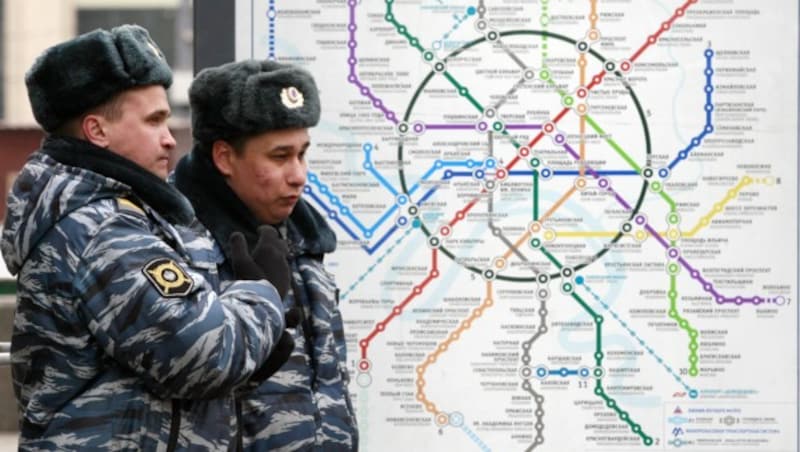 Die Moskauer U-Bahn war in der Vergangenheit schon mehrmals Ziel von Anschlägen. (Bild: AFP)